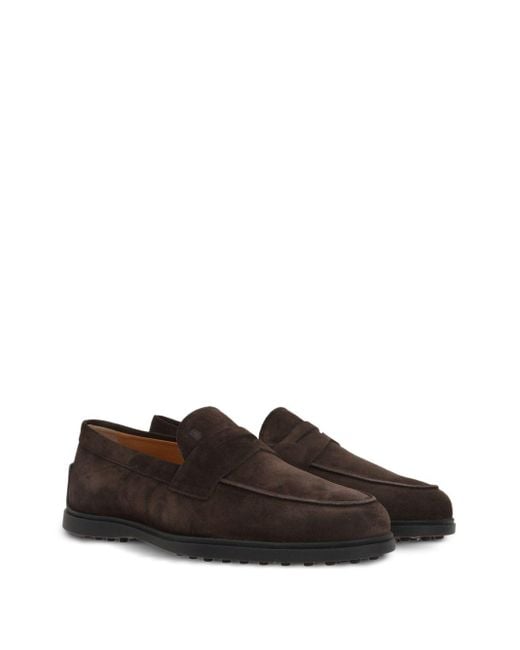 Tod 's Mocassins en cuir en daim Tod's en coloris Brown