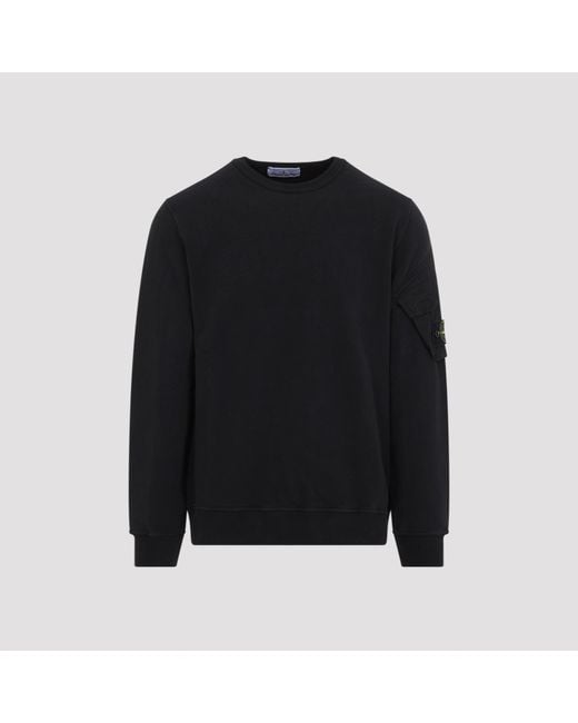 Stone Island Black Cotton Sweatshirt for men