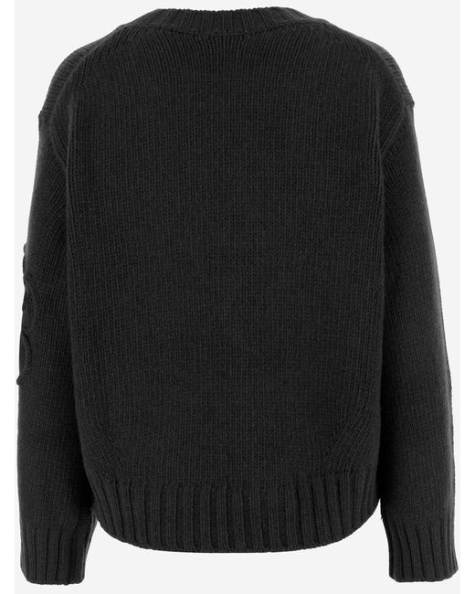 Bruno Manetti Black Wool Blend Sweater
