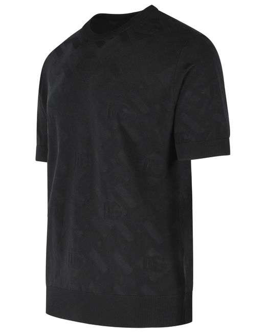 Dolce & Gabbana Black Silk Sweater for men