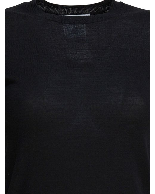 Max Mara Black Basic Wollpullover