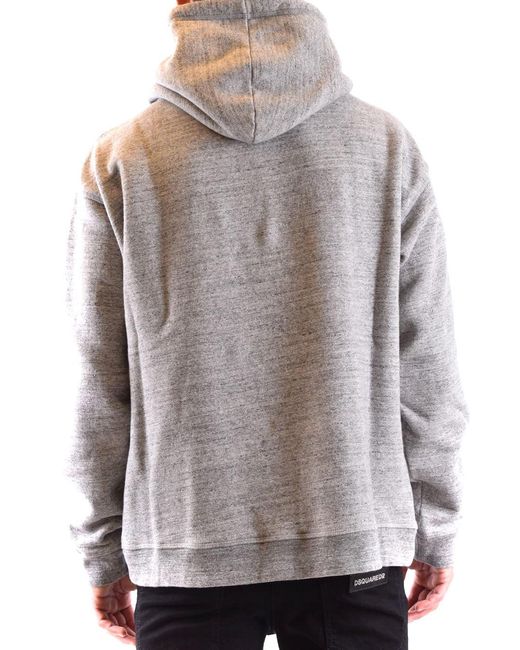 DSquared² Gray Heathered Hooded Sweatshirt for men