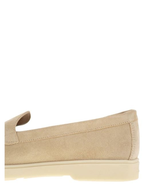 Santoni Multicolor Suede Moccasin