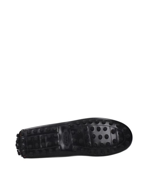 Tod's Black Moccasins/Graphite Leather