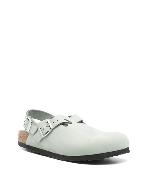 Birkenstock White Tokyo Pure Sage, Nubuck Leather