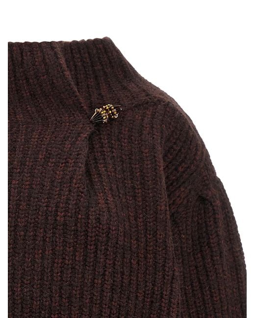 Dries Van Noten Droogt Van Noten 'teubina' Trui in het Brown