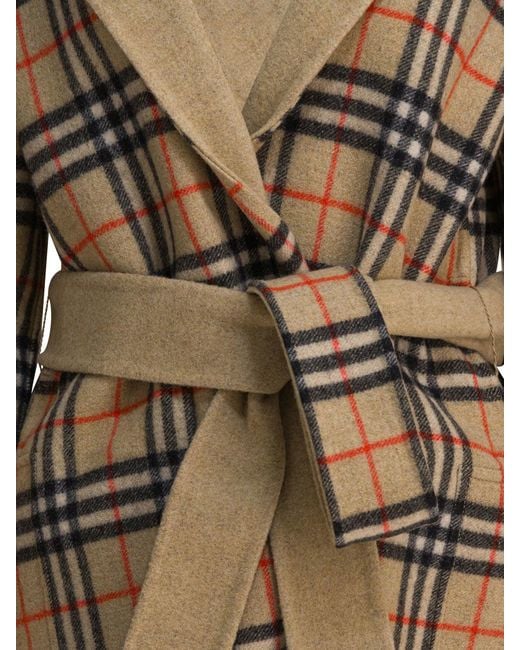 Abrigo de lana reversible de Burberry de color Natural