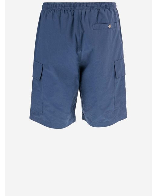 Autry Blue Cotton Blend Shorts