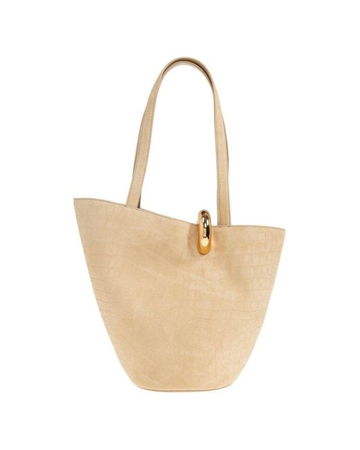Jacquemus White Le Bambola Moyen Leather Bucket Bag