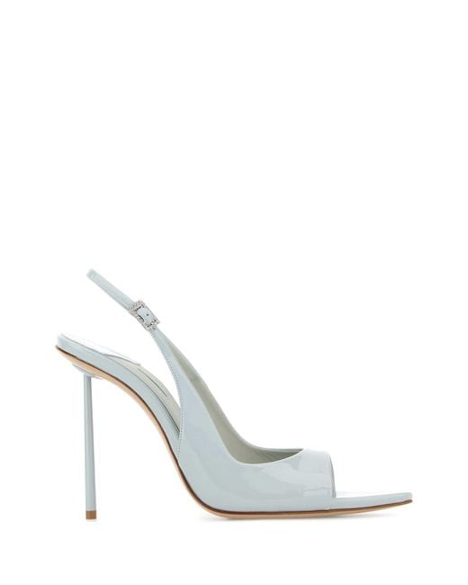 Le Silla White Leather Heels