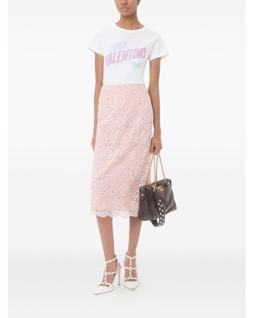 Valentino White Chez Cotton T-Shirt