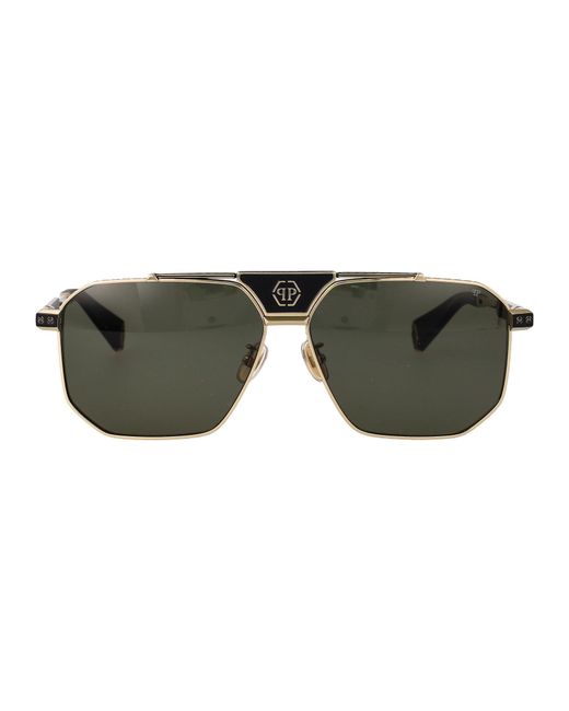 Philipp Plein Green Sunglasses for men