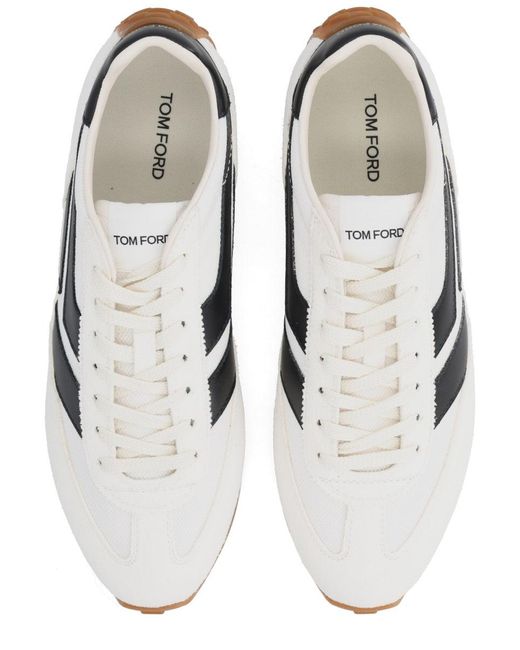 Tom Ford White Calf Leather Sneaker