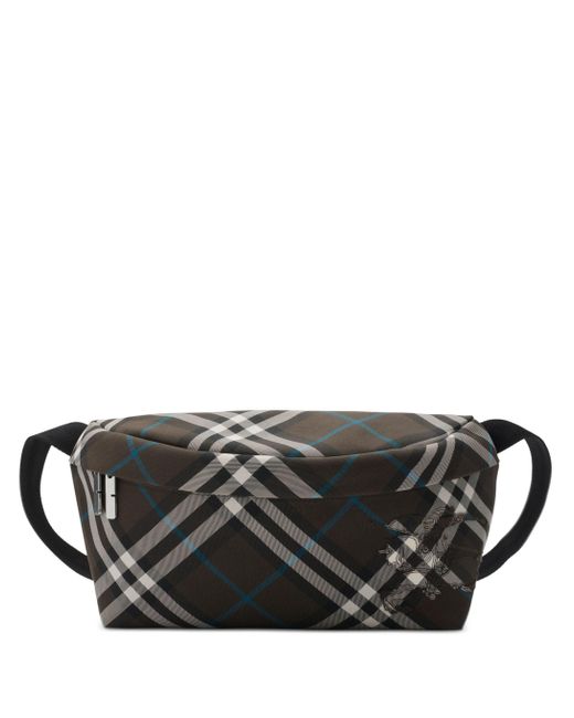 Burberry Kaffeebraun Vintage Karomuster Hüfttasche in Black für Herren