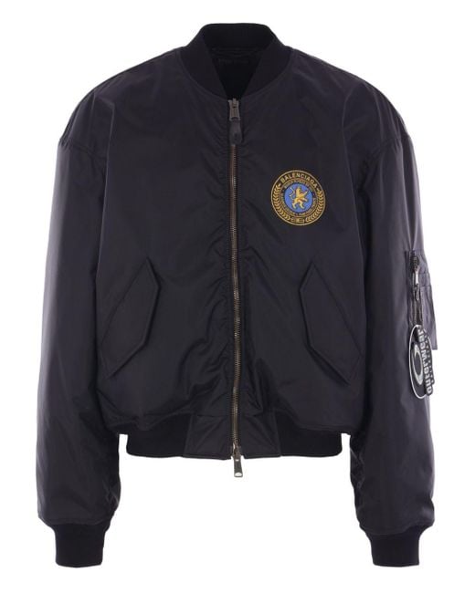 Bomber uniform merch large fit in nylon di Balenciaga in Black da Uomo