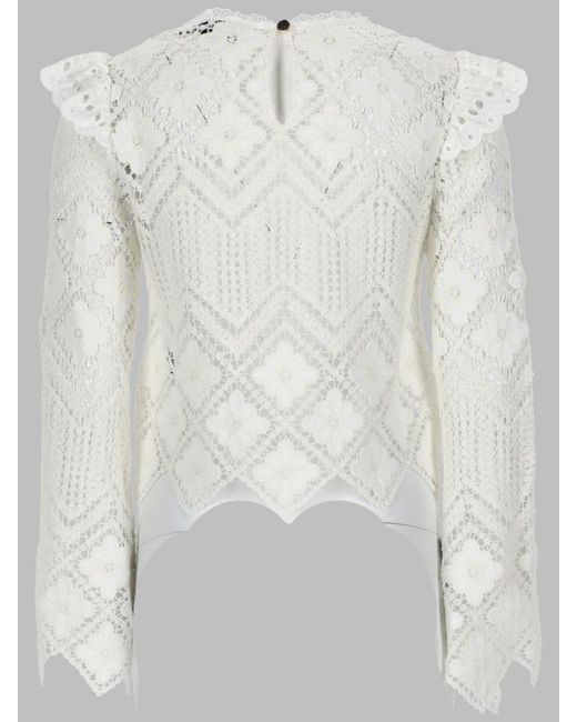 Self-Portrait White Elegant Top