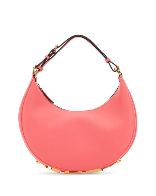 Fendi Pink Leder kleine graphiehandtasche