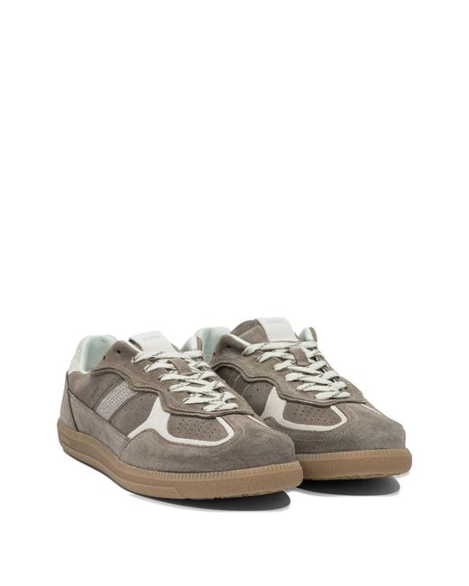 Alohas Gray Tb.490 Rife Taupe Leather Sneakers