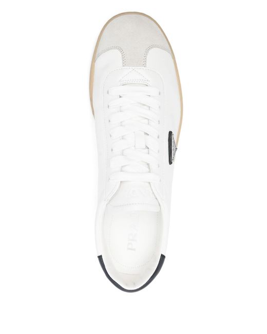 Prada White Leather Sneakers