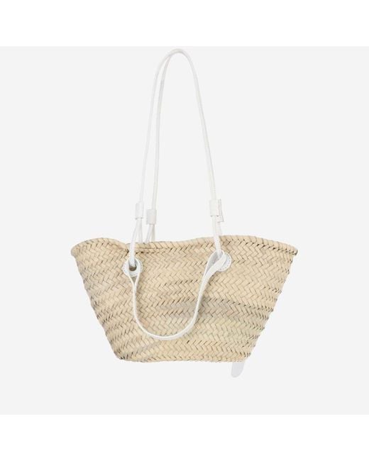 Filippo Catarzi 1910 Natural Straw Bag With Logo