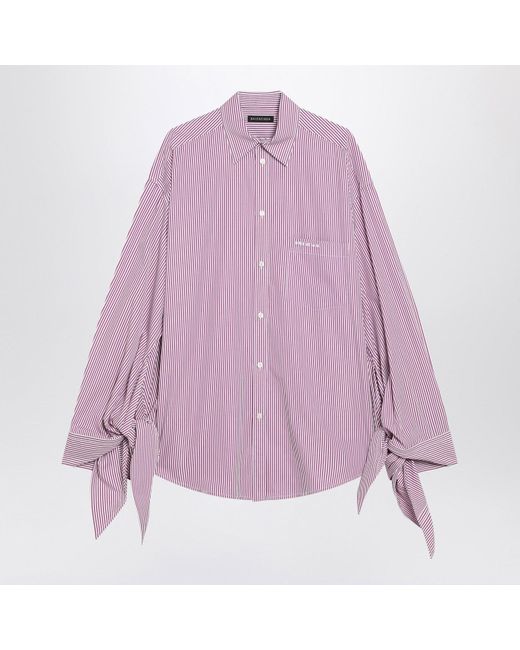 Balenciaga Purple Plum Striped Shirt