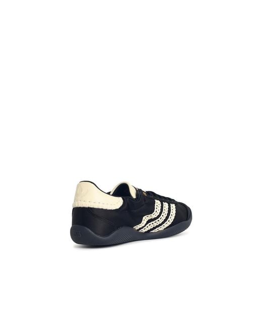 Adidas Blue 'Karintha Lo Satin' Fabric Sneakers