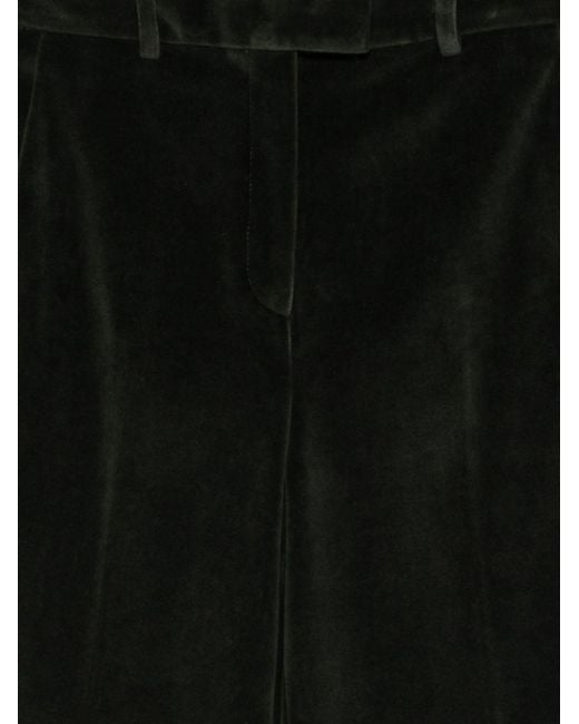Circolo 1901 Black Cotton Wide-Leg Trousers