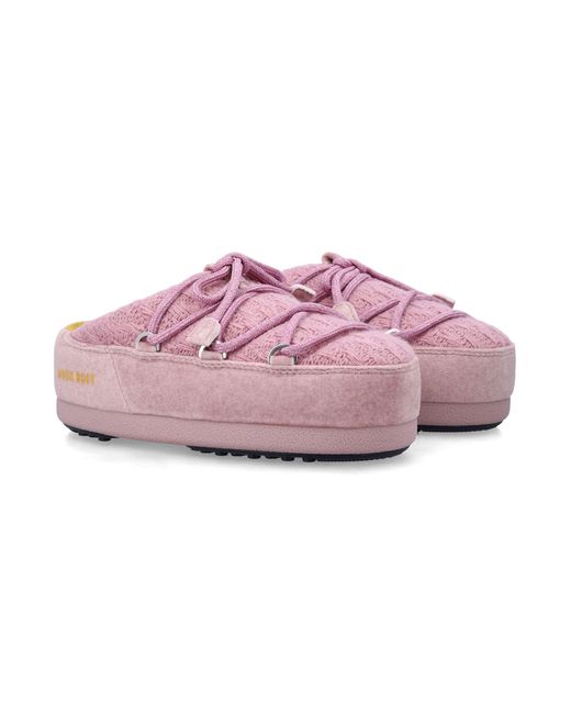 Moon Boot Pink Flat Shoes