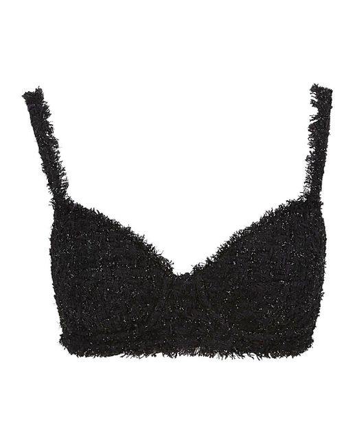 Balenciaga Black Tweed Top