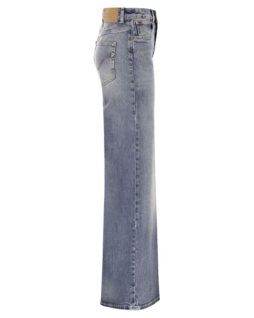 Dondup Blue Pantalone Beatrix Blu