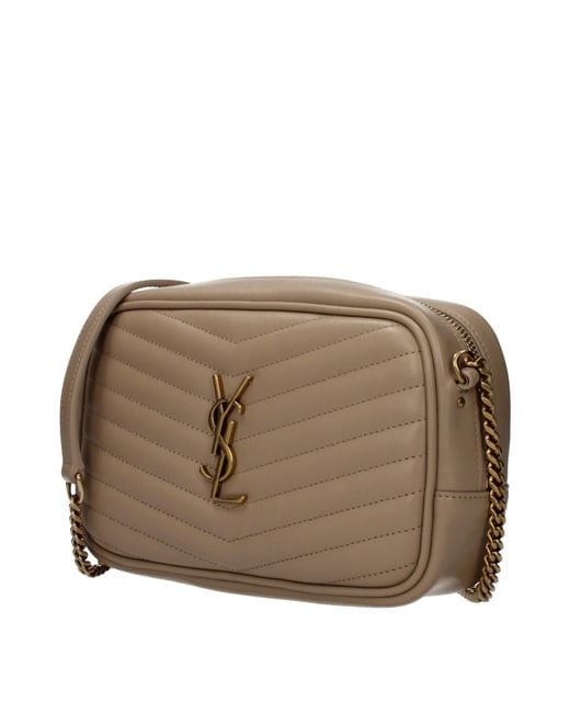 Saint Laurent Brown Lou Donna Crossbody Bag Leather/Dark