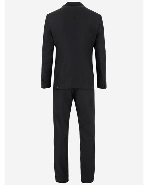 Giorgio Armani Black Wool And Cashmere Suit for men