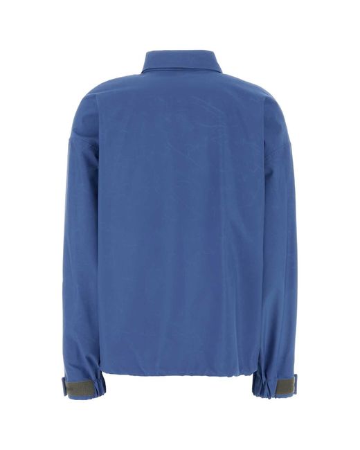 Miu Miu Blue Cerulean Tech Fabric Windbreaker