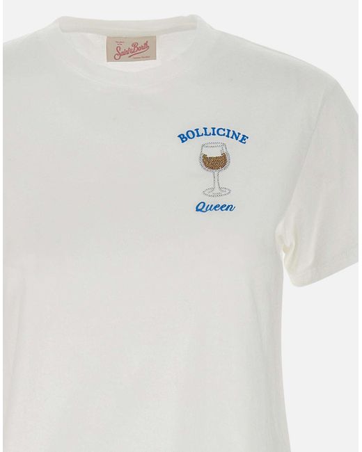 Mc2 Saint Barth White Emilie Bollicine Queen T-Shirt