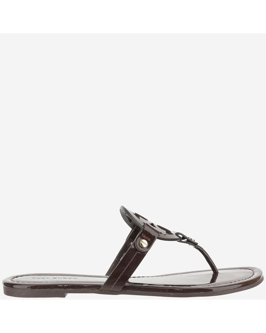 Tory Burch Brown Sandals Leather Slip-On