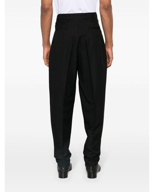 Random Identities Black Pleated Tapered Trouser