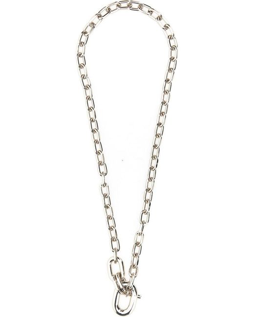 Rabanne White Necklace With Pendant