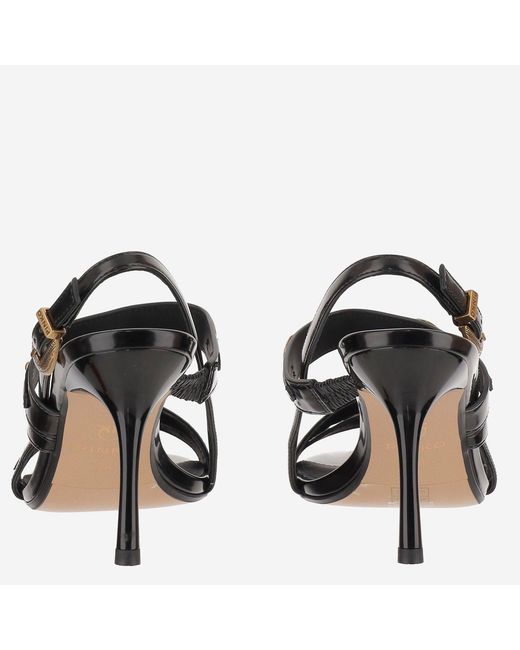 Pinko Black Vanda 01 Sandals With Heel