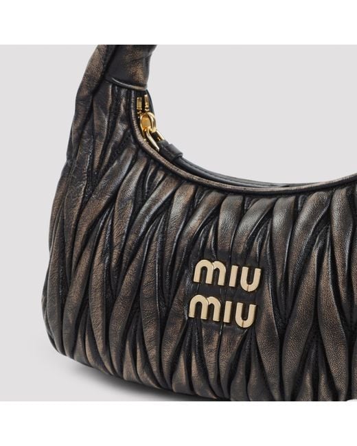 Miu Miu Black Sacca Shoulder Bag