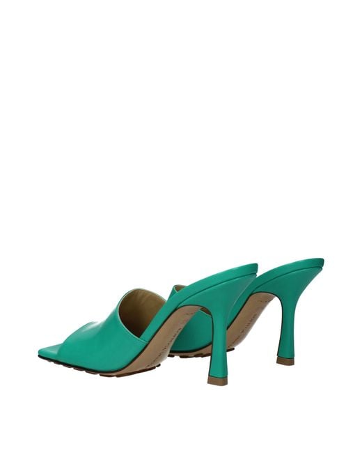 Bottega Veneta Green Sandals Acid/ Leather