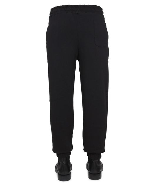 Alpha Industries Black Pataloni With Logo for men