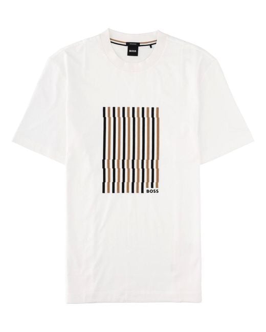 Boss White T Shirt "C Thompson" Con Logo