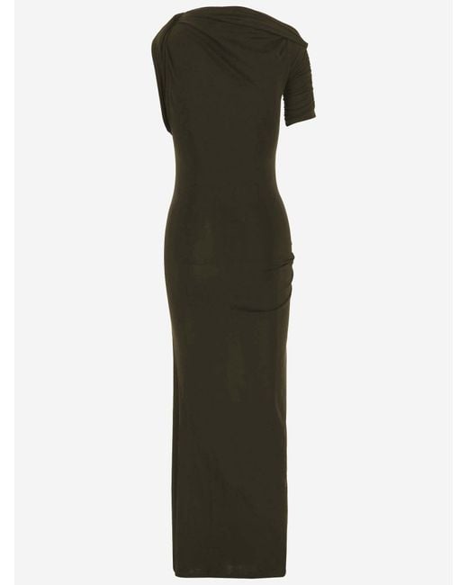 Jacquemus Green Draped Long Dress