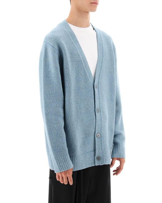 Cardigan en laine de laine de mélange d'acné Acne pour homme en coloris Blue