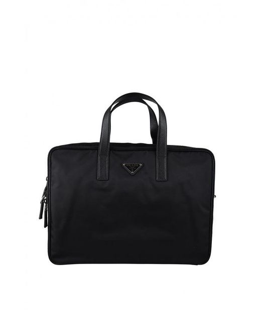 Mallette Re nylon Prada en coloris Black