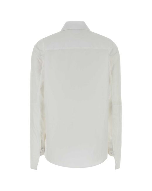 Courreges White Poplin Shirt Cotton