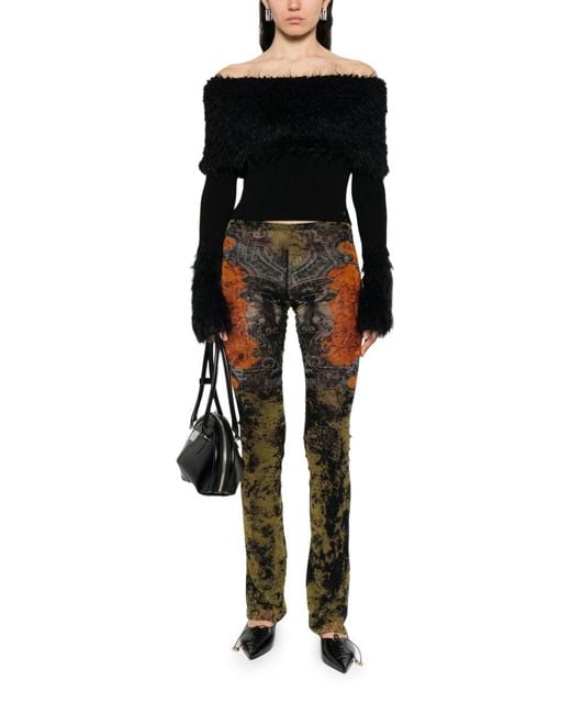 Jean Paul Gaultier Black Ribbed Hairy Sweater