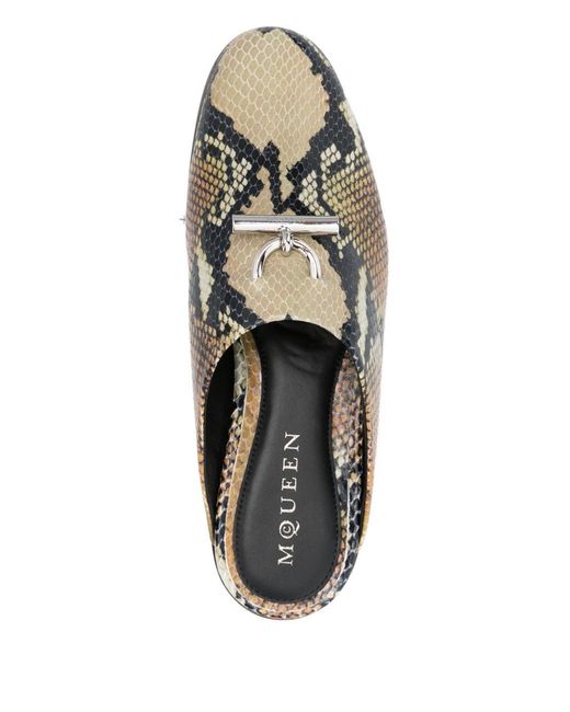McQueen Brown Leather Slippers