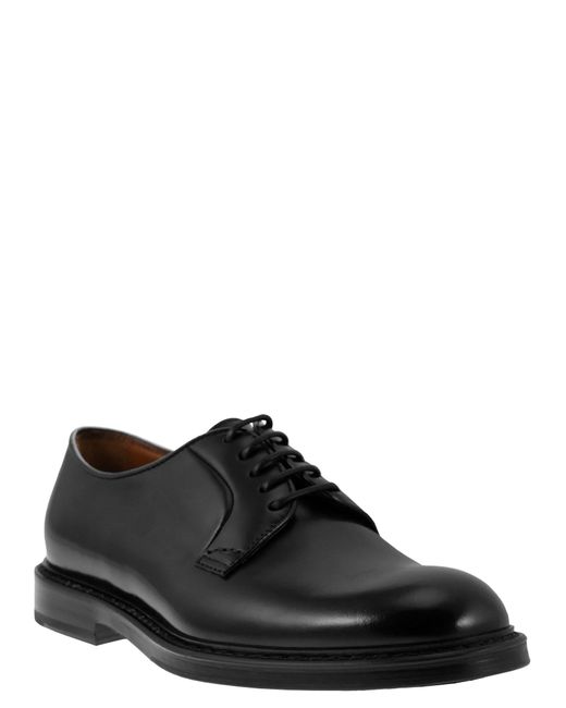 Doucal's Black Horse Derby Lace Up for men