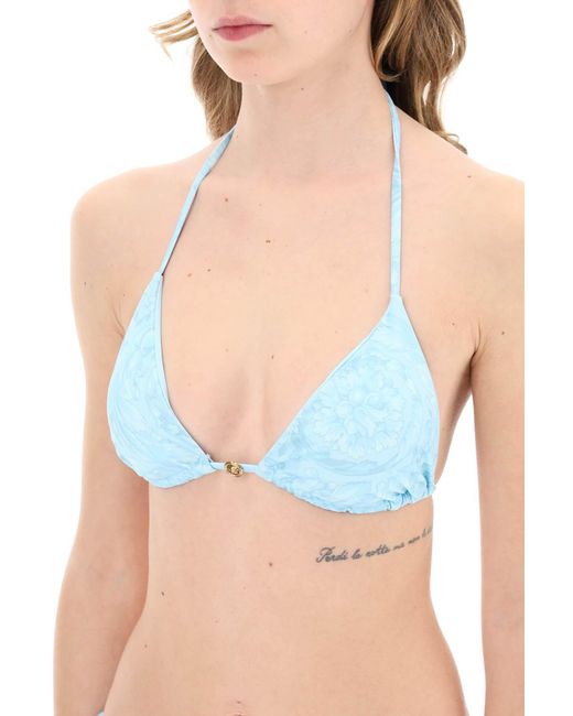 Barroque Bikini Top Versace de color Blue